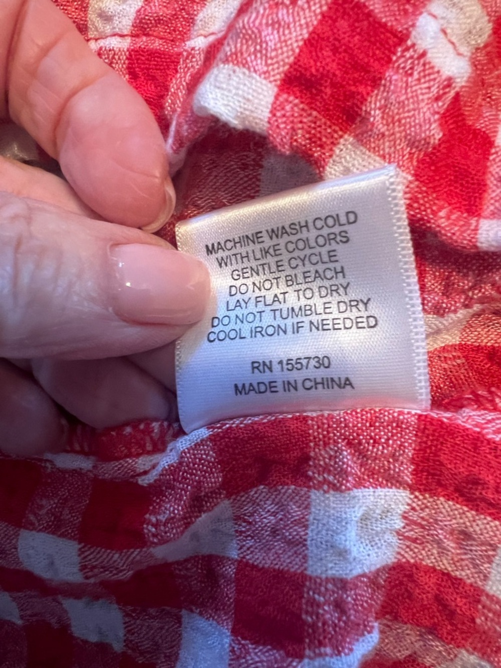 Jane and Delancey Women’s Red White& Blouse Gingham Check Button Up Small - Picture 8 of 8